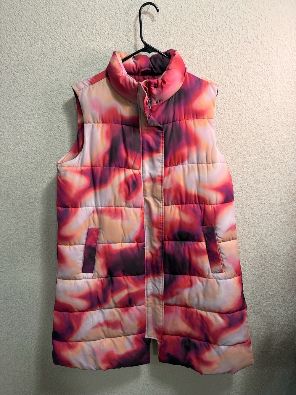 Parker Pink & Purple Tie-Dye Puffer Vest